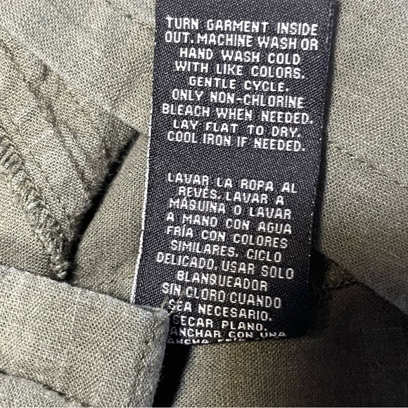 Zac & Rachel Olive Green Button Down Over Shirt - Picture 6 of 9